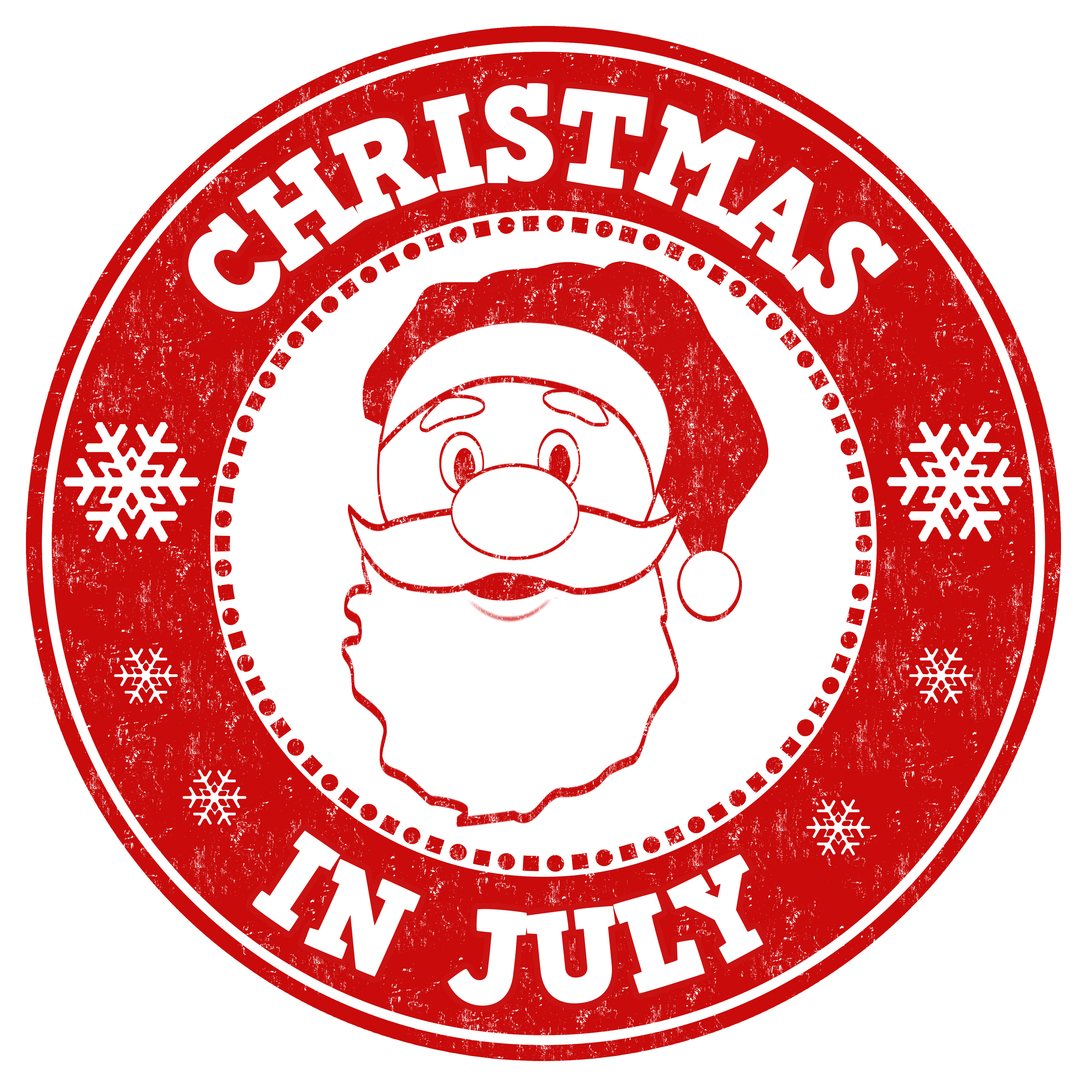 Christmas in July picture with santa