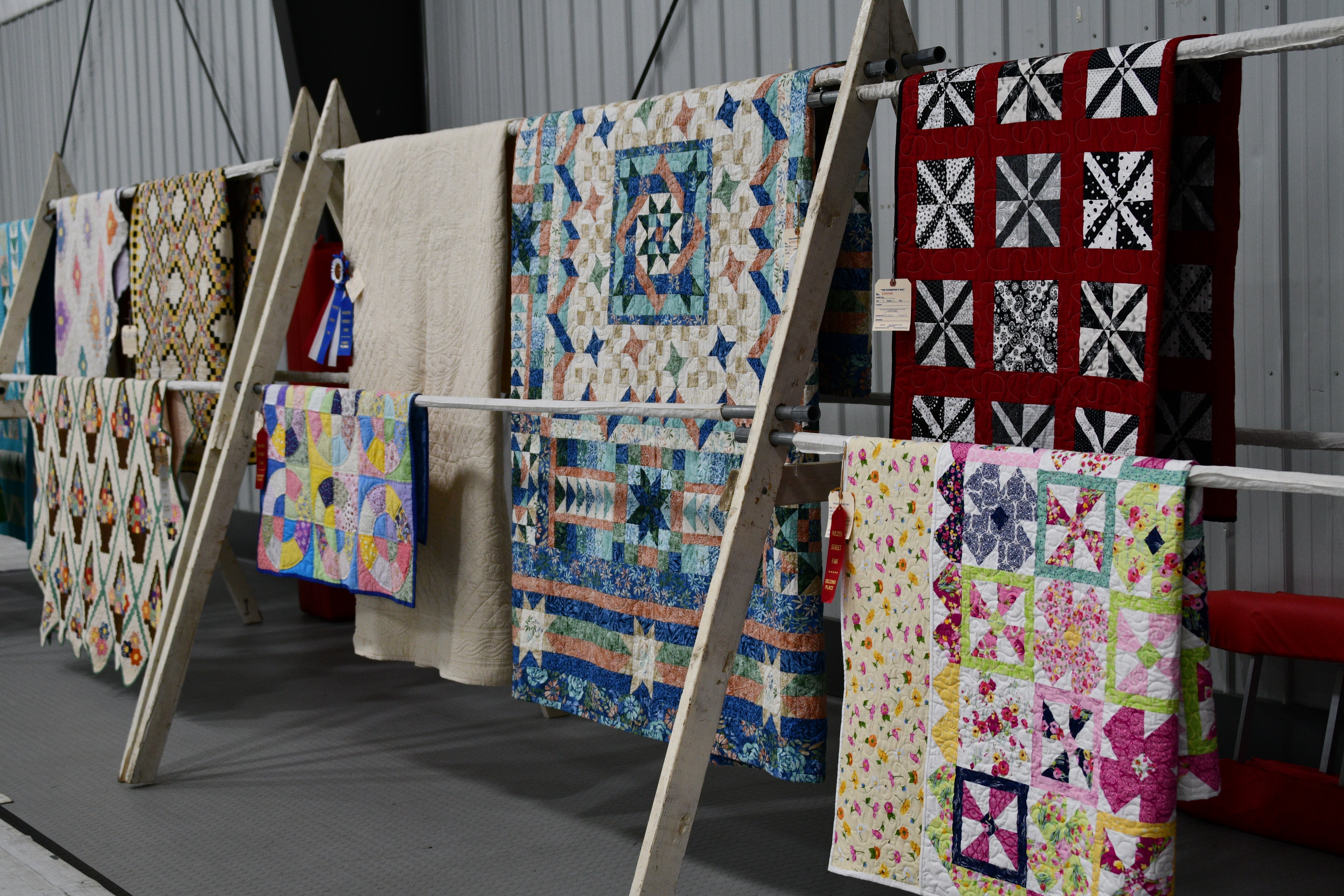 Quilts on display 