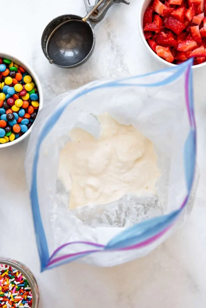 Ice Cream made in a bag